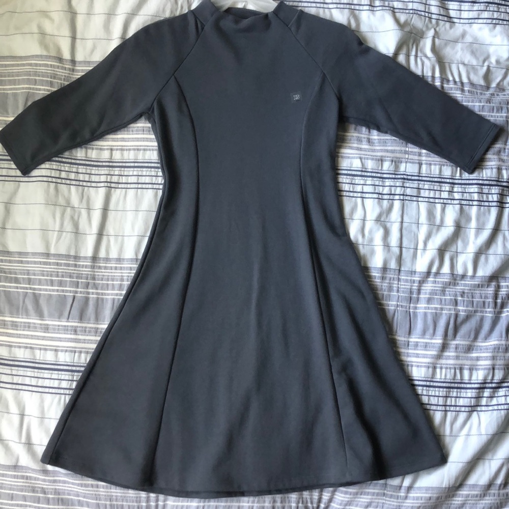Women Sweat Flare 3/4 Sleeve Dress
